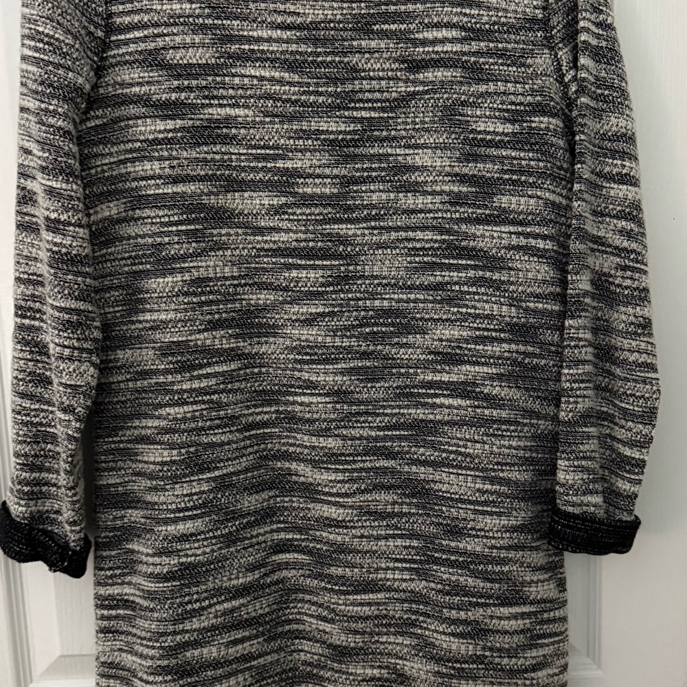 Lou & Grey Textured Black and White Knit Sweater